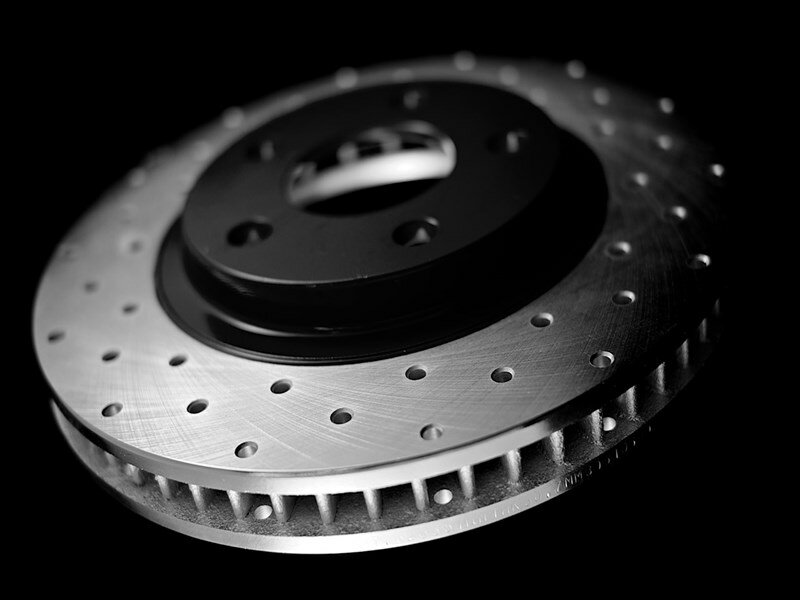 adam's rotors classic cross drilled machined through drill hole performance rotor with drilling