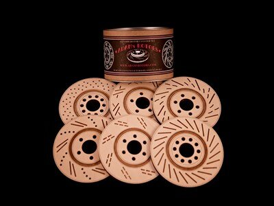 LASER CUT WOOD ROTOR COASTERS | SET OF 6 / custom designed basswood 3/16" thick set